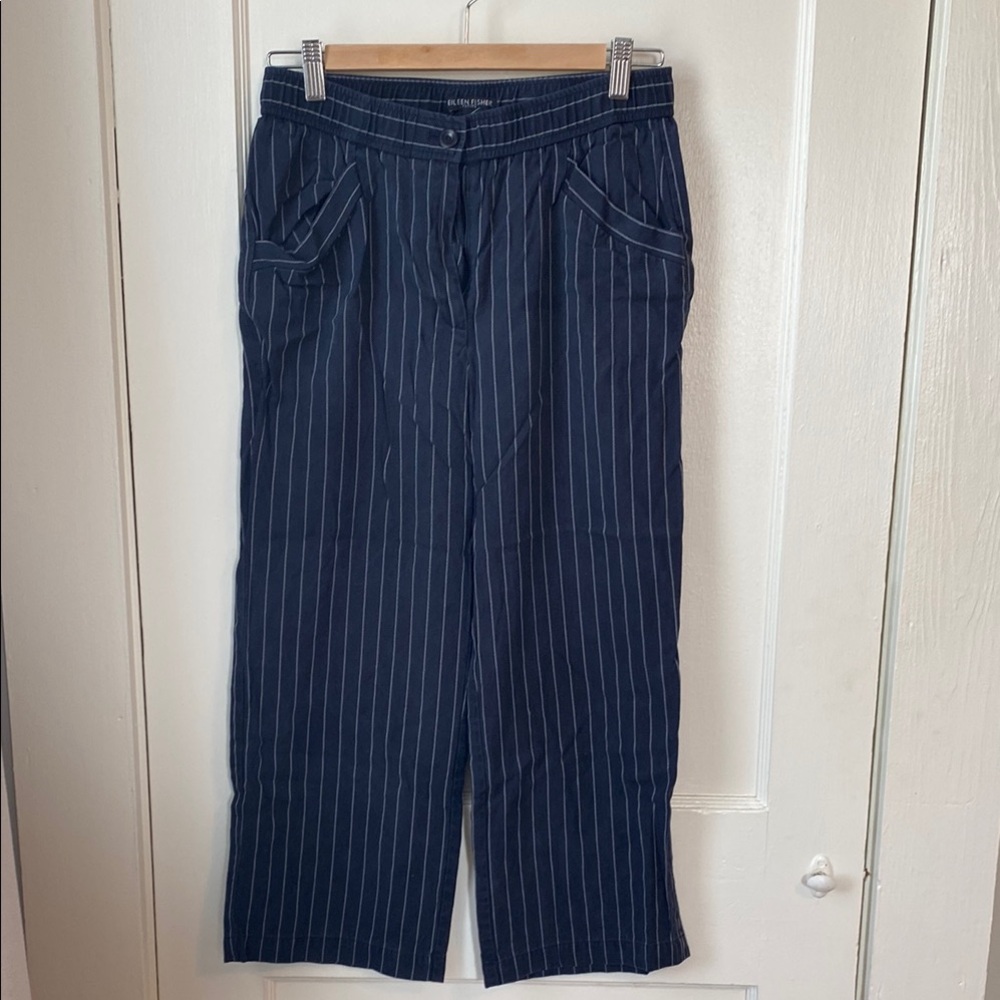 Eileen fisher  Navy Striped Pants